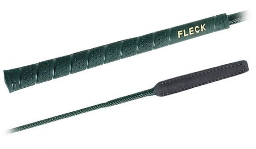 Fleck Dressage whip with Leather Thong Lash - 44"/110cm - Black - CLEARANCE - Reg $64