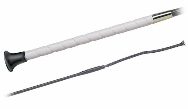 Fleck "S" Dressage whip - Black/White - 48"/120cm - CLEARANCE - Reg $120