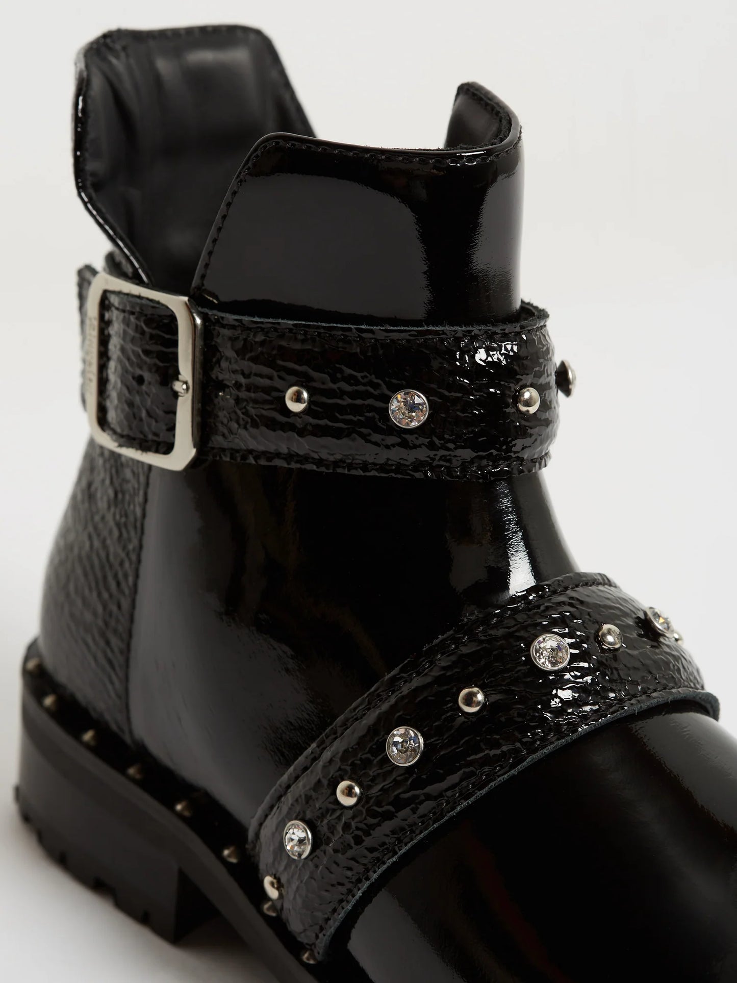 Kingsley Saffire Swarovski Patent Black Euro 39