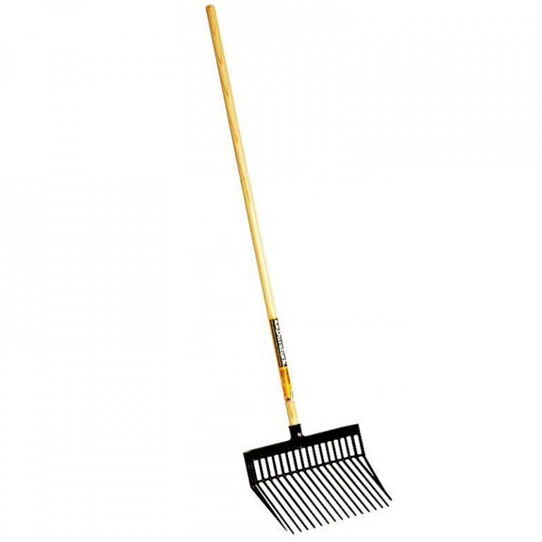 DuraFork Plastic Stall Fork with Handle - Black