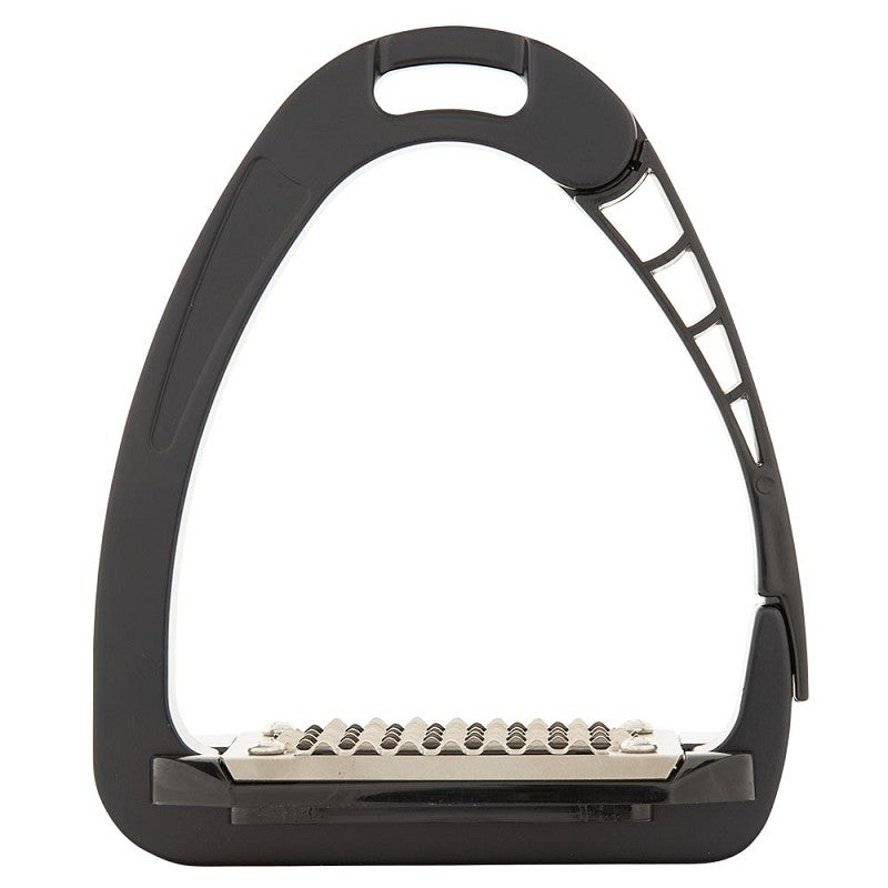BR Acavallo Arena Alupro Safety Stirrups - Black/Black - 12cm