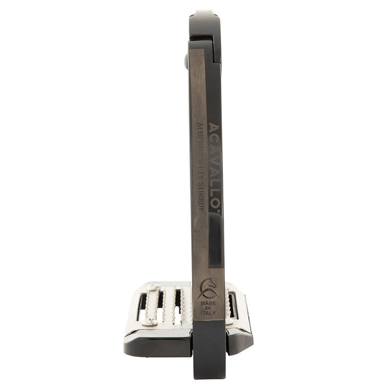 BR Acavallo Arena Alupro Safety Stirrups - Black/Black - 12cm