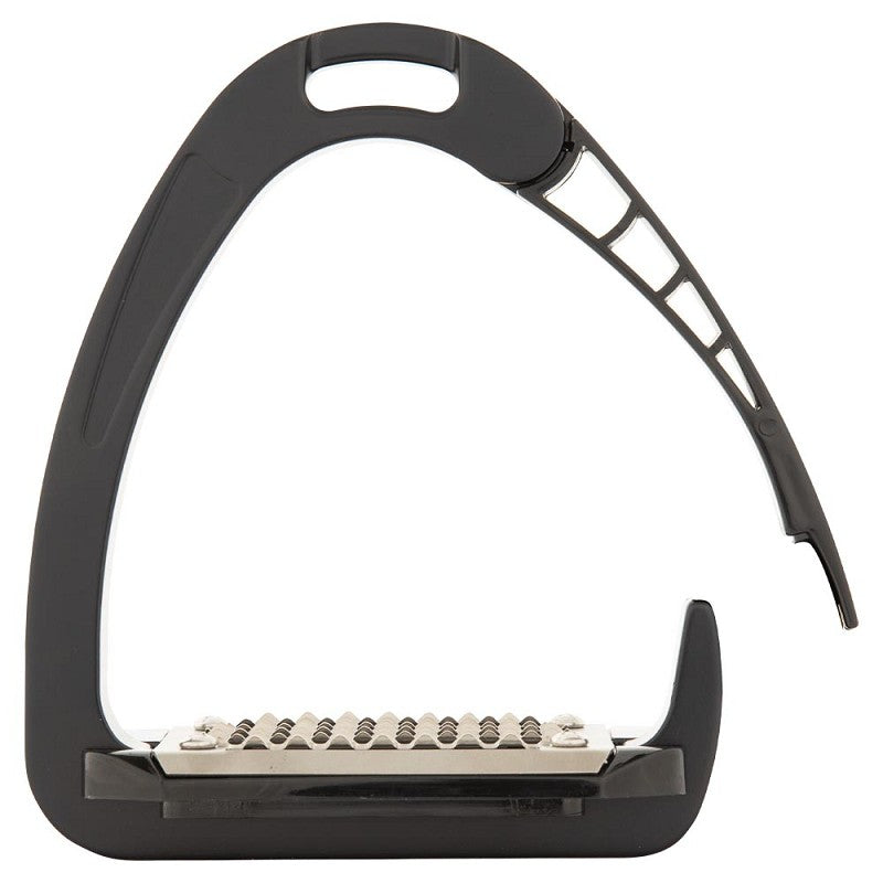 BR Acavallo Arena Alupro Safety Stirrups - Black/Black - 12cm