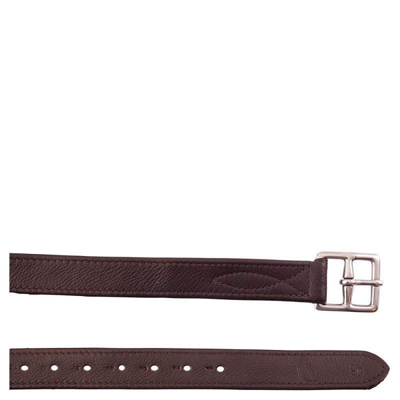 BR Stirrup Leathers Soft - Brown/Silver