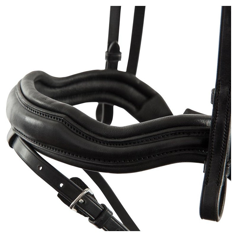 BR Anatomical Newcastle Bridle - Black/Silver - Full