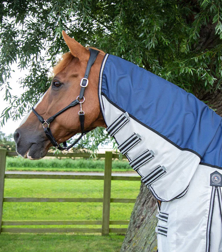 Premier Equine UK ShowerTex Fly Rug with Surcingles Navy