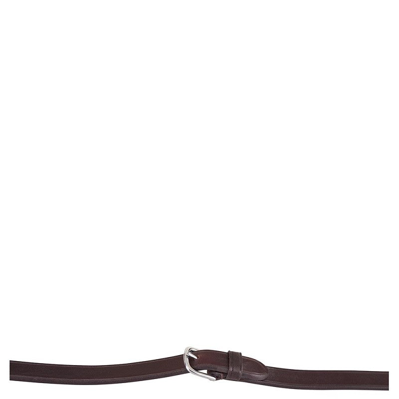 BR Reins Eventa Rubber 16mm Pro Grip Round Buckle Brown/Silver Full