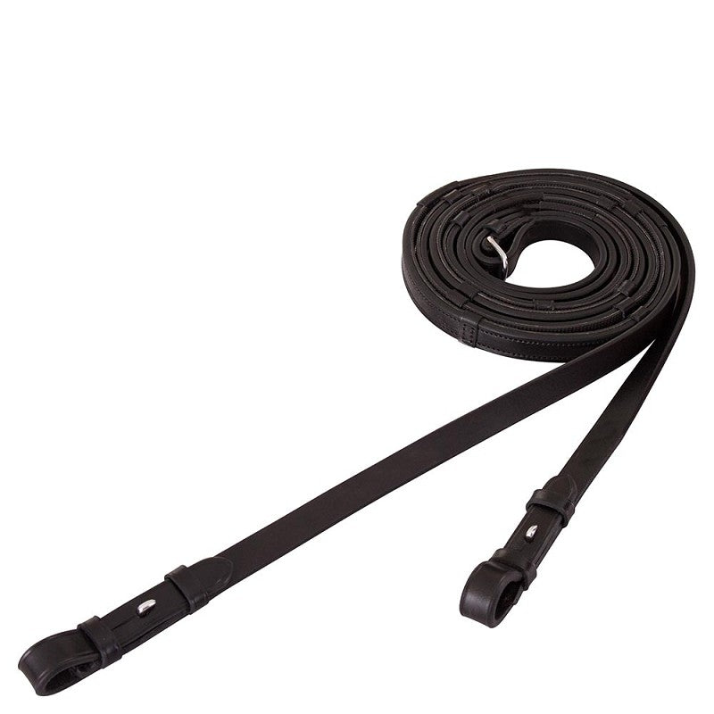 BR Leather Grip Reins - Black