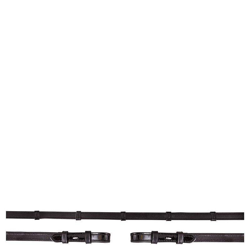 BR Leather Grip Reins - Black - Full