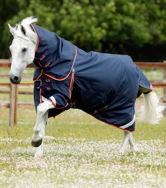 Premier Equine UK Buster 0g Turnout Rug with Classic Neck Cover - Navy