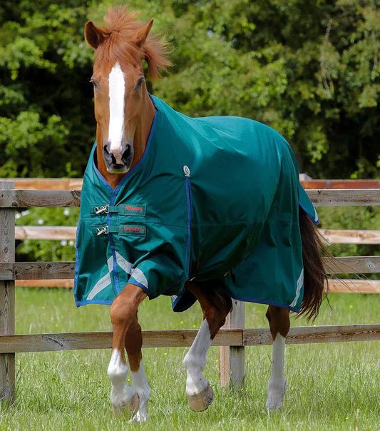 Premier Equine UK Buster Zero gram Original Turnout Rug/Rain Sheet Green