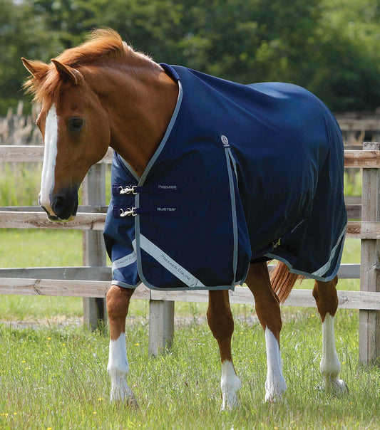 Premier Equine UK Buster Zero gram Original Turnout Rug/Rain Sheet Navy