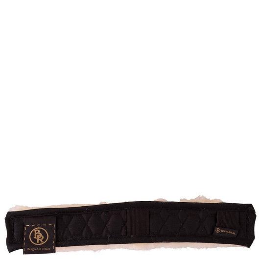 BR Poll Guard, Sheepskin Lined 32cm long, 3cm wide Black with Natural Sheepskin