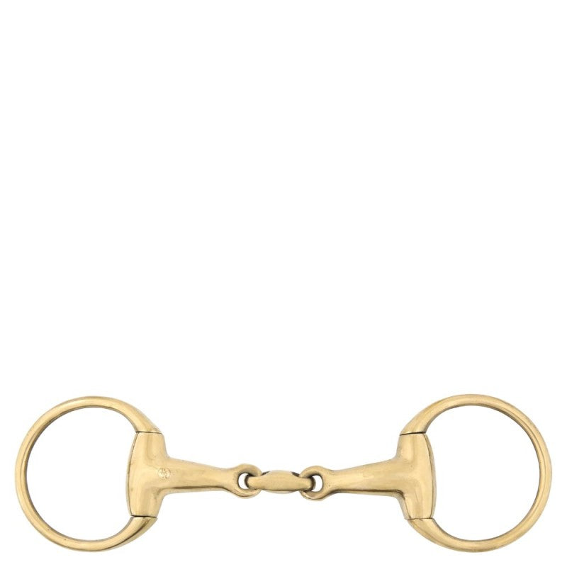BR Double Jointed Eggbutt Snaffle Cuprion Bit 18 mm thickness - solid