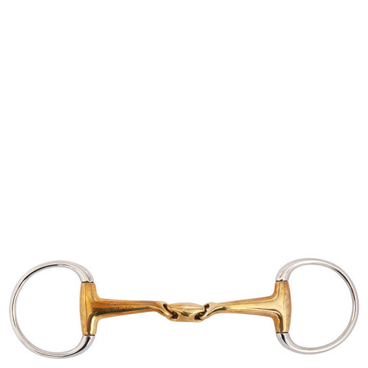 BR Double Jointed Eggbutt Snaffle Slightly Curved Soft Contact 16 mm thick (5 1/4” or 5 3/4” available)