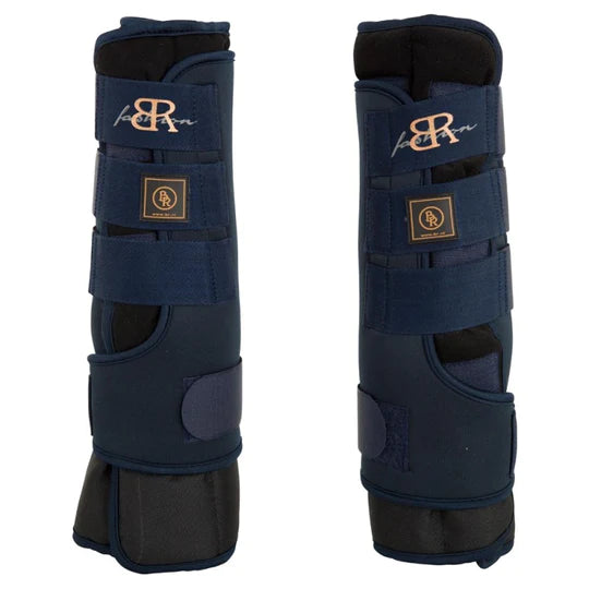 BR PASSION STABLE BOOTS - Front & Rear Legs Neoprene - Pants Blue - Horse/WB Size - **CLEARANCE**