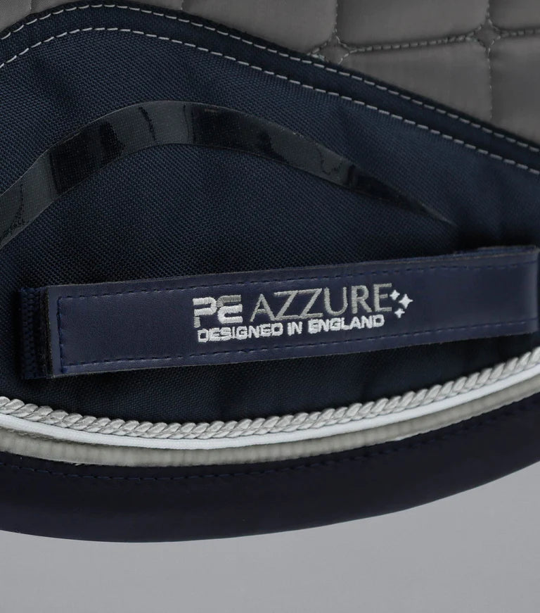 Premier Equine UK Saddle Pad Azzure Anti-Slip Satin Dressage Square Grey/Full