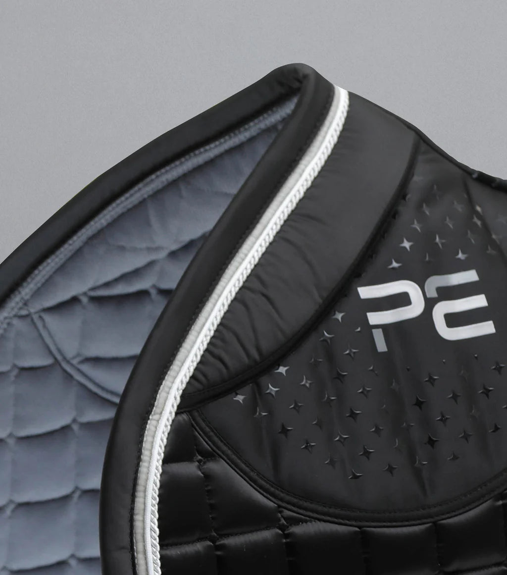 Premier Equine UK Azzure Anti-Slip Satin GP/Jump Square - Black - Full Size