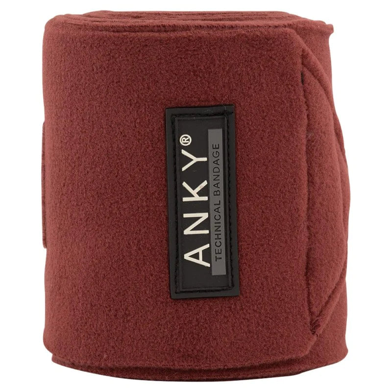 ANKY® Fleece Bandages ATB222001 - Set 0f 4 - New Maroon - Limited Edition