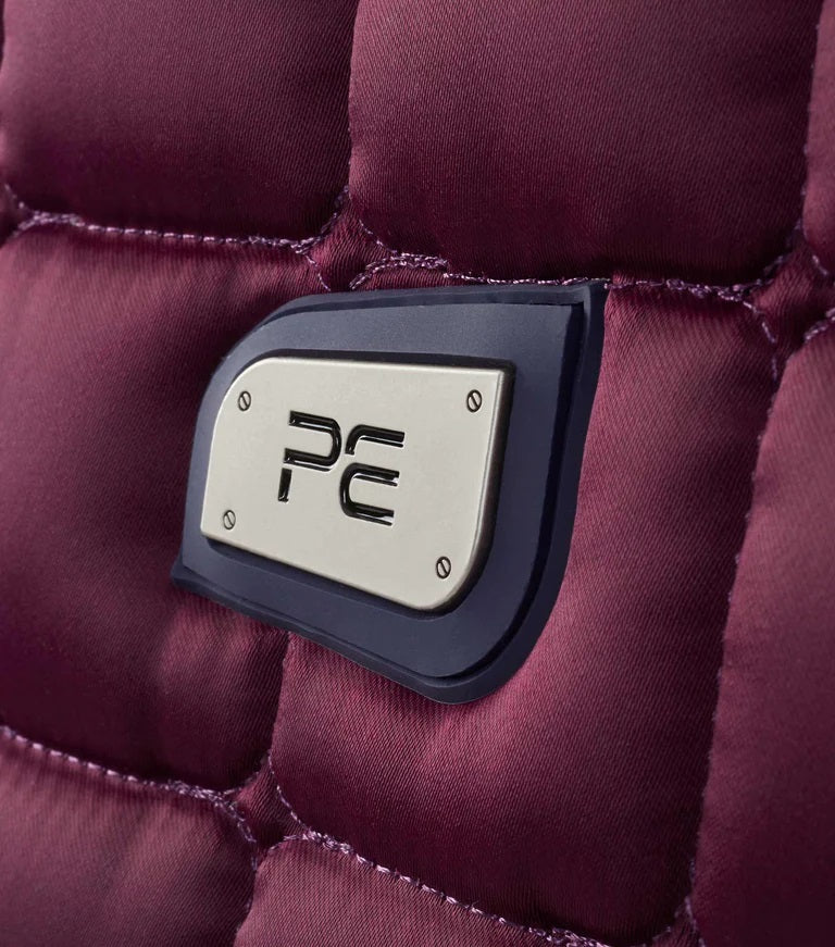 Premier Equine UK Capella Close Contact Merino Wool Dressage Square Wine/Navy Wool - Full
