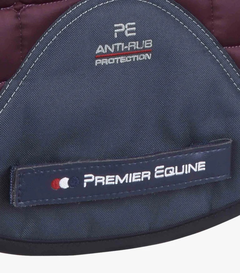 Premier Equine UK Capella Close Contact Merino Wool Dressage Square Wine/Navy Wool - Full