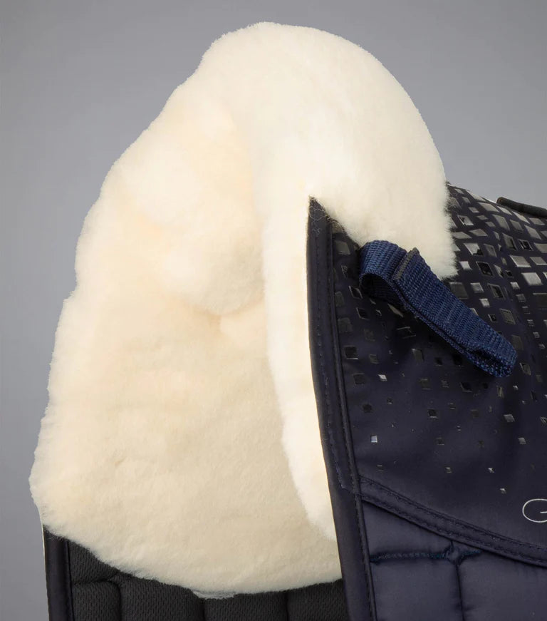 Premier Equine UK Capella Close Contact Merino Wool Dressage Square Navy/Natural Wool - Full
