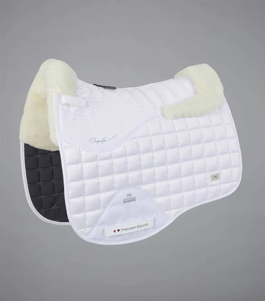 Premier Equine UK Capella Close Contact Merino Wool Dressage Square White/Natural Wool - Full