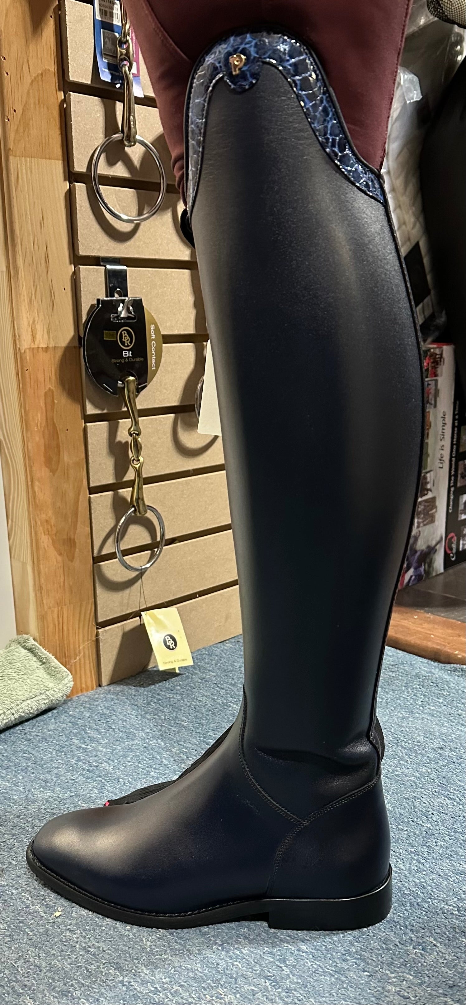 Petrie Bergamo Blue Rand Shiny Blue Croc M125 38 W (46/37