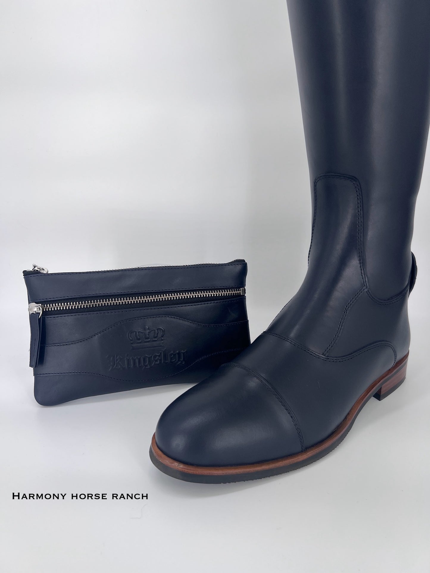 Kingsley Olbia 01 Riding Boots - Nature Blue / Brilliant Crocodile Blue - Fully Sheepskin Lined! - Size 40 MA XS