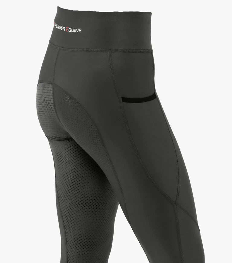 Premier Equine UK Alexa Ladies Riding Tights - Anthracite - PE's top selling riding tight!!