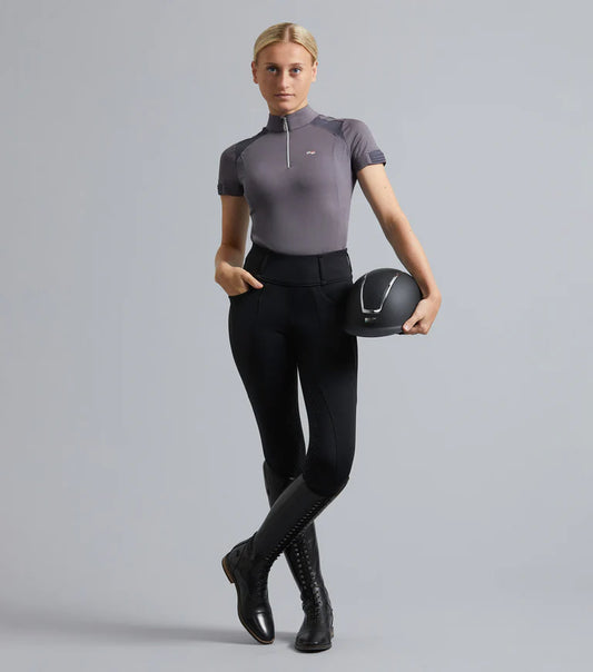 Premier Equine UK Ventus Ladies Full Seat Gel Riding Tights - Black