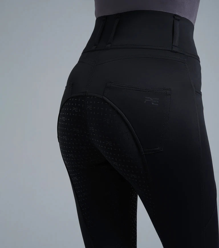 Premier Equine UK Ventus Ladies Full Seat Gel Riding Tights - Black