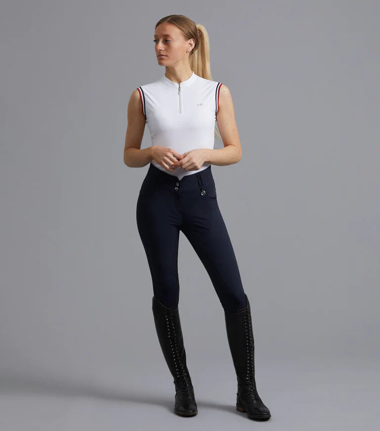 Premier Equine UK Sophia Ladies Full Seat High Waist Riding Breeches - Navy