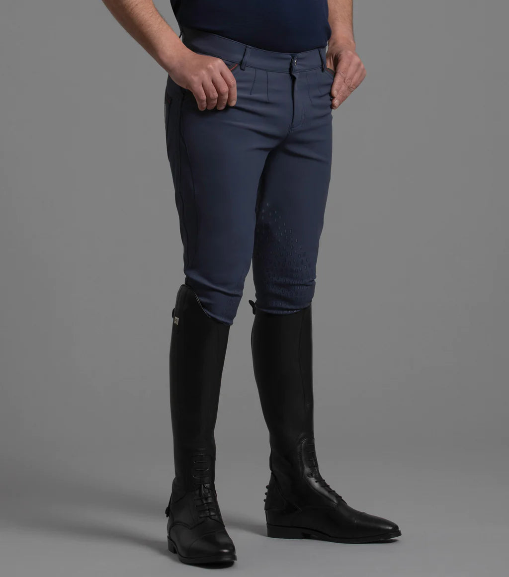 Premier Equine UK Barusso Men's Gel Knee Breeches - Navy