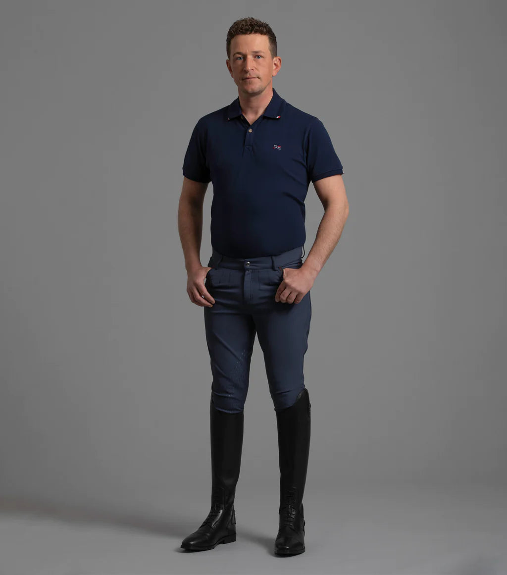 Premier Equine UK Barusso Men's Gel Knee Breeches - Navy