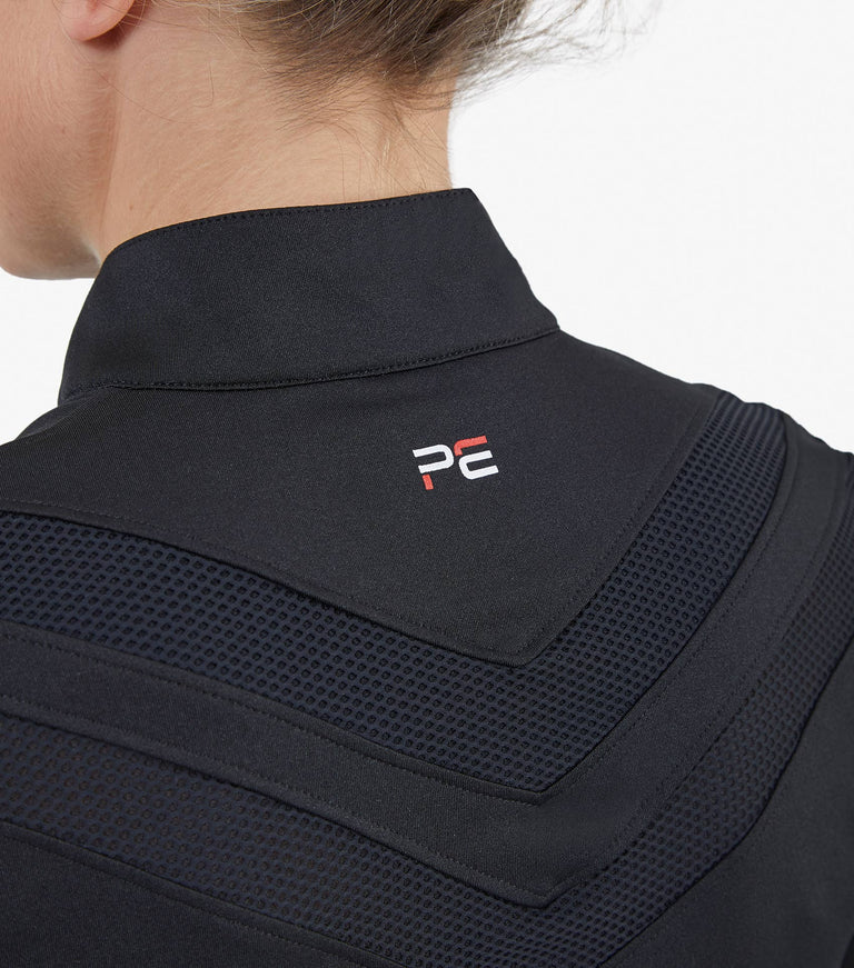 Premier Equine UK Arclos Ladies technical Long Sleeve Riding Top Black