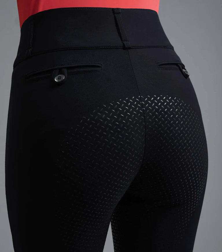 Premier Equine UK Carapello Ladies Full Seat Gel Riding Breeches - Navy