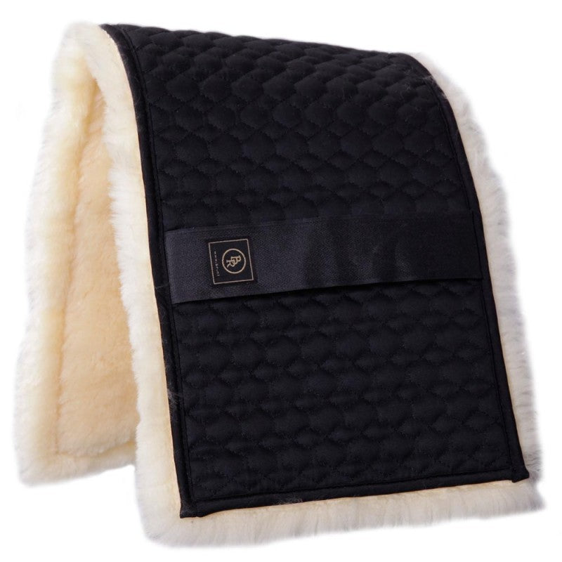 BR Lunging Roller Pad Sheepskin - Black/Natural - 80cm