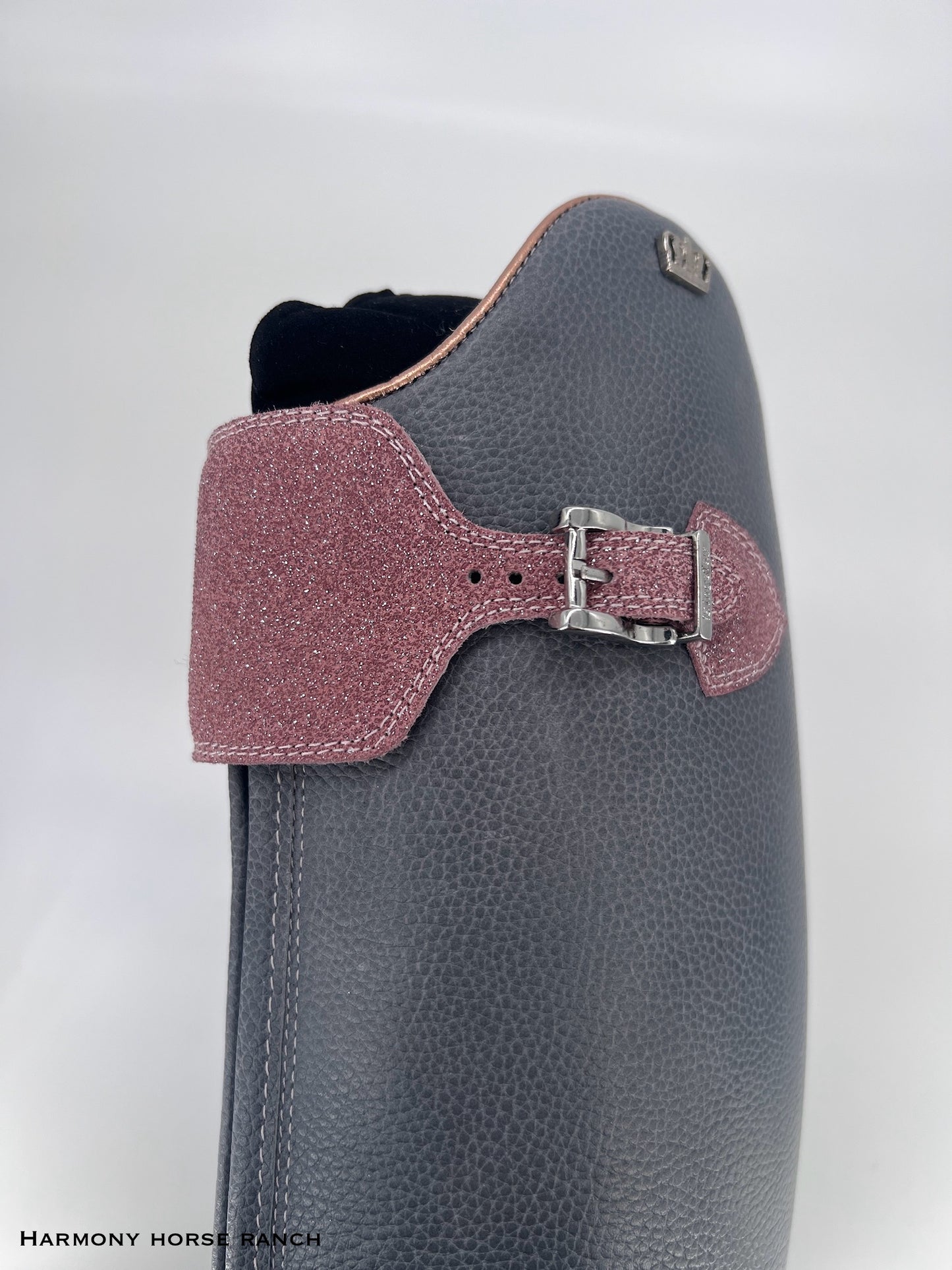 Kingsley London 01 Riding Boot - Paxson Grey/Stardust Pink - Euro Size 40.5 A/L (40.5 foot/height 49.5cm/calf 38cm)