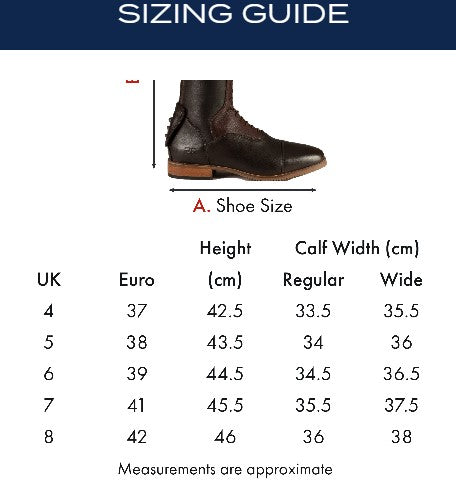 Premier Equine Bilancio Ladies Leather Tall Field Riding Boot - Brown - Size 7UK(Euro 41) Wide Calf