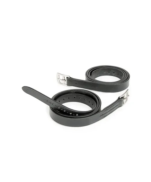 Shires Aviemore Curved Buckle Stirrup Leathers - Black