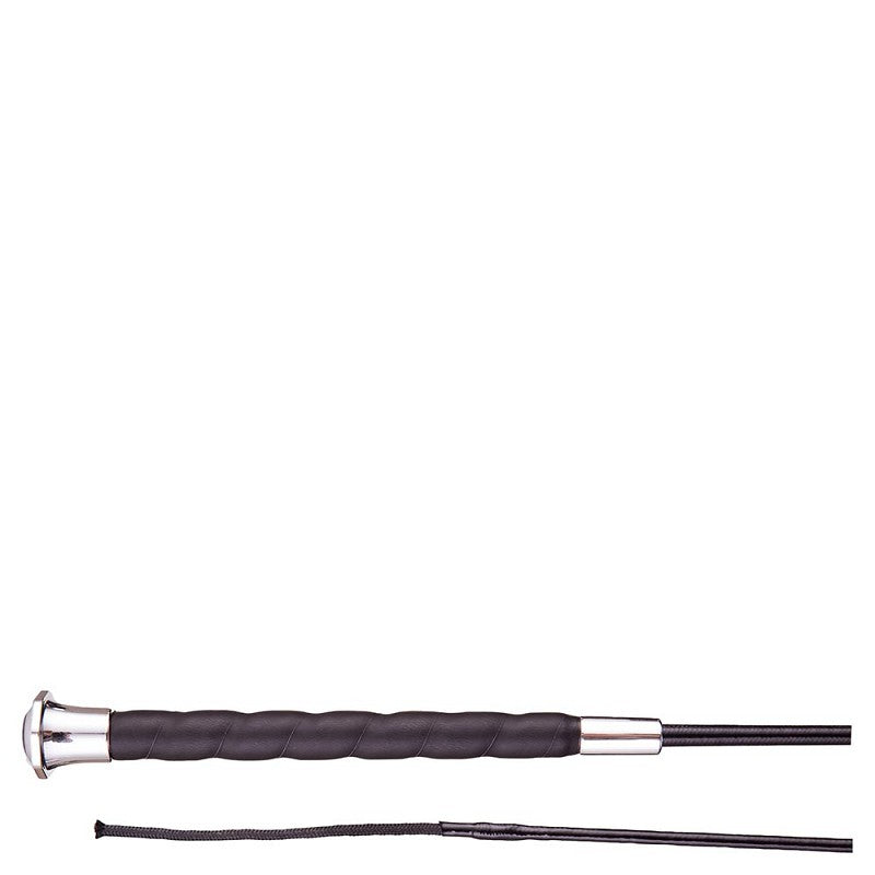 BR Dressage Whip Taurus - Black/Silver - 120cm