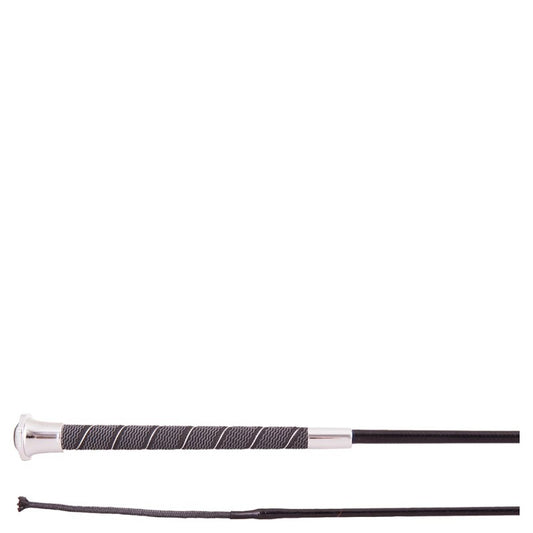 BR Dressage Whip Virgo - Black/Silver - 110cm