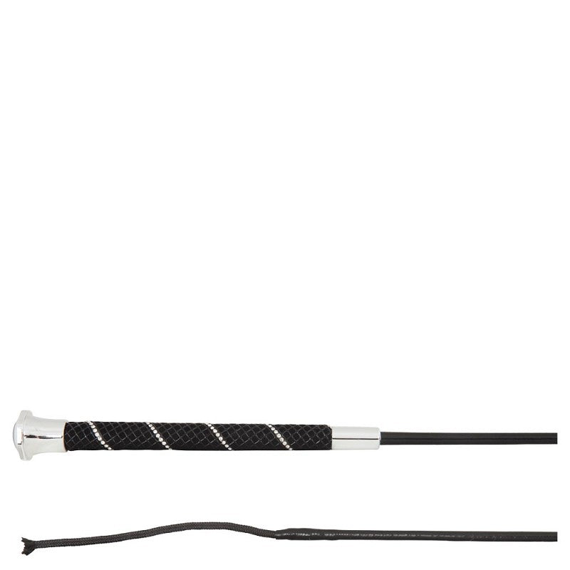 BR Dressage Whip Andromeda - Black/Silver - 110cm