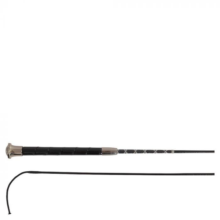 BR Equestrian Graffias Dressage Whip Black/Gunmetal 110cm