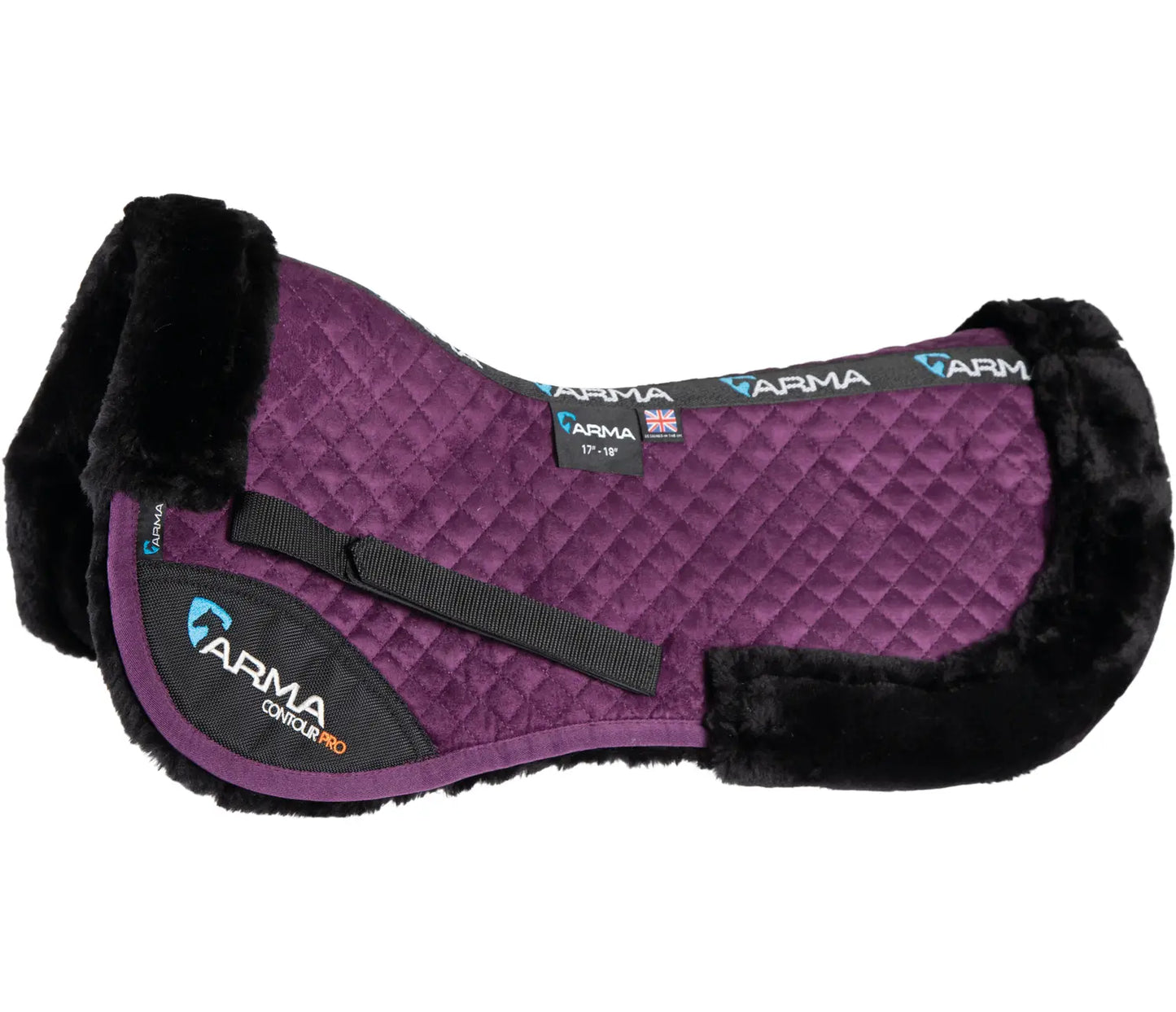 Shires Performance Suede Half Pad - Plum
