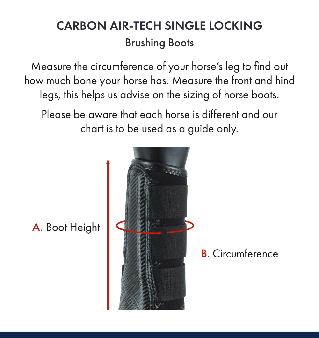 Premier Equine UK Carbon Air-Tech Single Lock Brushing Boots Black
