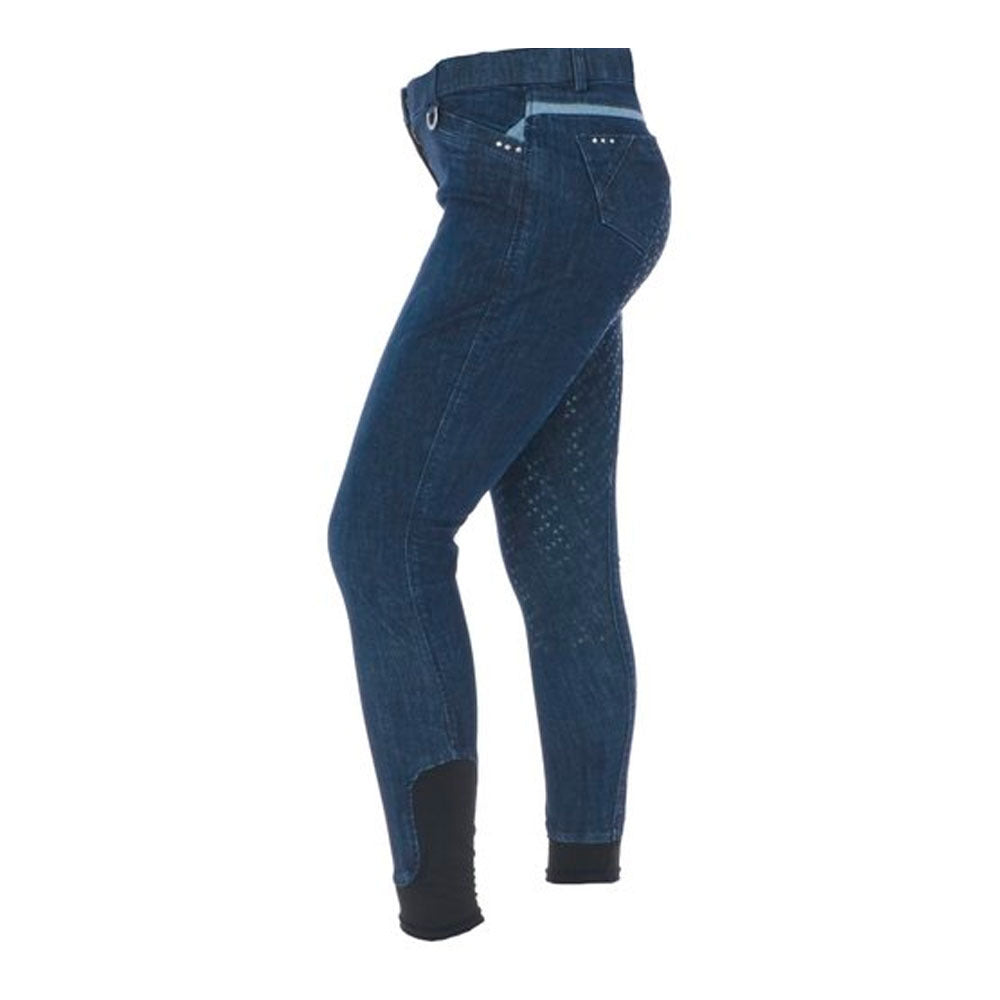 BR Equestrian Ladies Mette breeches - Dark Denim with Grey trim - Size 40 (Euro) - limited edition