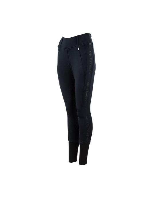BR Suus Ladies Thermal Winter Riding Tights with silicone seat - Black - Euro 42 (US 32)