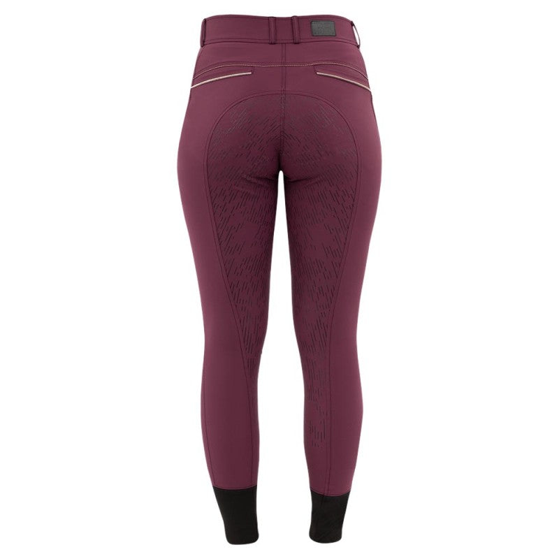 BR Riding Breeches Alicia Ladies Silicone Seat - Grape Wine - Euro 40/US 30